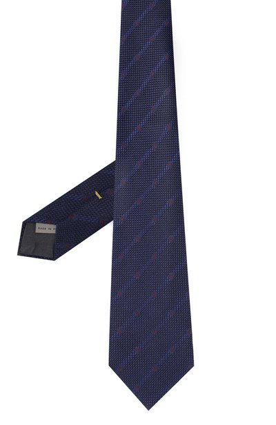 Шелковый галстук CANALI темно-синего цвета по цене 12600 руб., арт. 18/HX02111, фото 2 Шелковый галстук CANALI, арт. 18/HX02111, фото 2