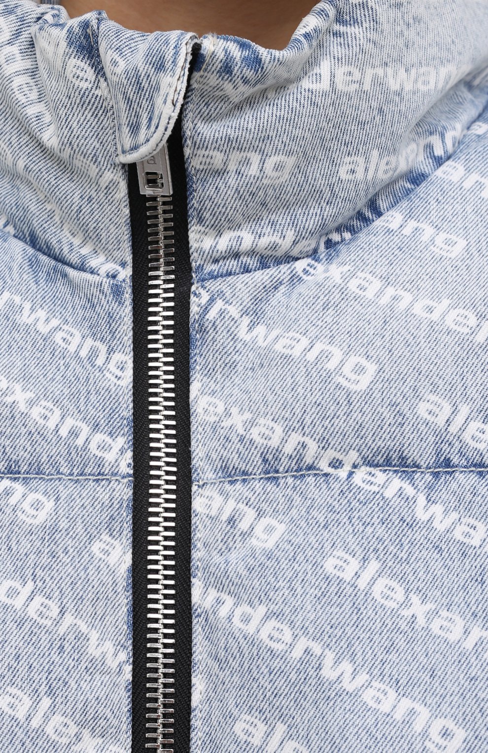 Джинсовый пуховик ALEXANDER WANG голубого цвета по цене 66700 руб., арт. 4DC1212900, фото 5 Джинсовый пуховик ALEXANDER WANG, арт. 4DC1212900, фото 5