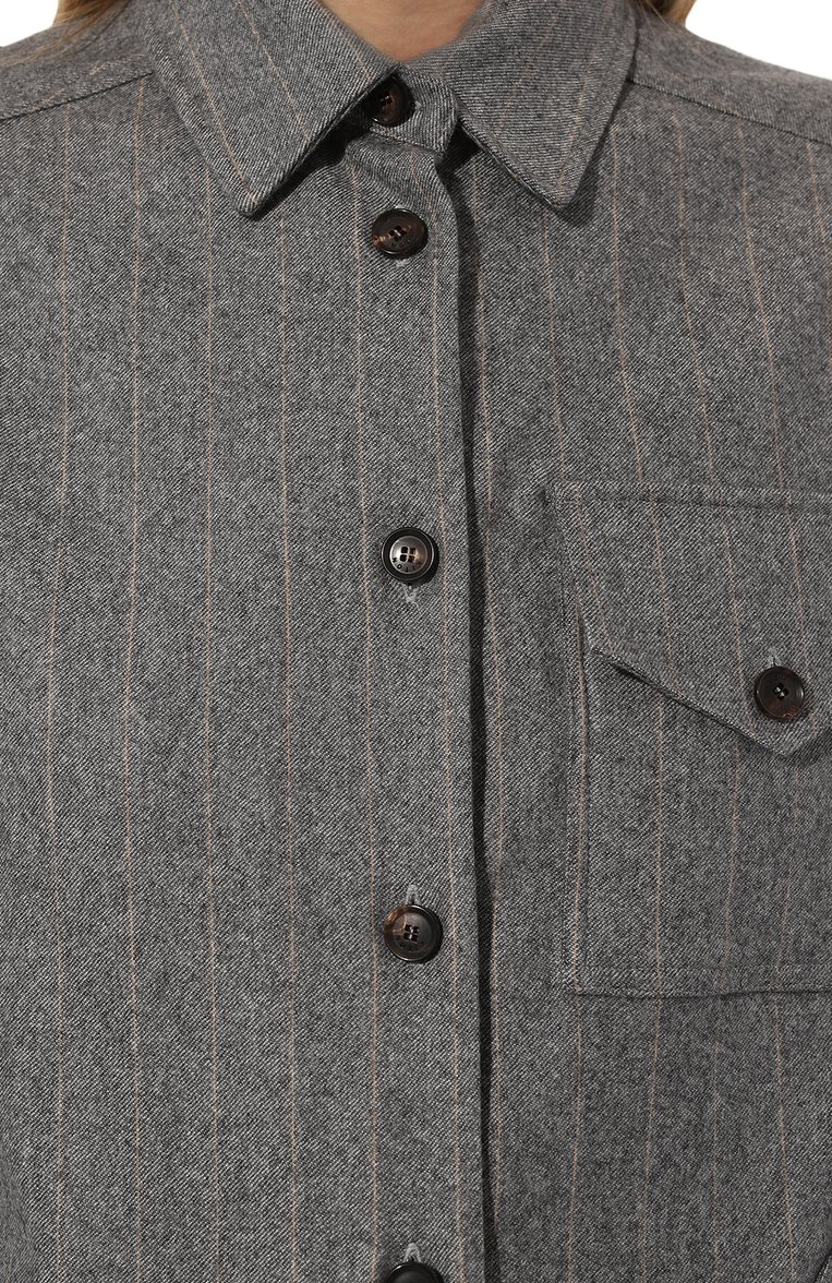 Рубашка из шерсти и вискозы KITON, арт. D56405K0554C, фото 5