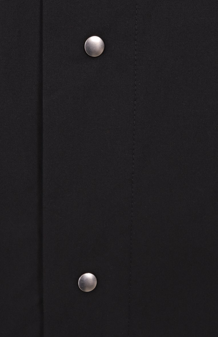 Женский хлопковый плащ JIL SANDER черного цвета, арт. J04AH0002-J45026 | Фото 6 (Длина (верхняя одежда): До колена; Материал внешний: Хлопок; Рукава: Длинные; Кросс-КТ: Куртка; Стили: Минимализм; Автоматизация состава: Проставлено; Автоматизация ТО: Проставлено)