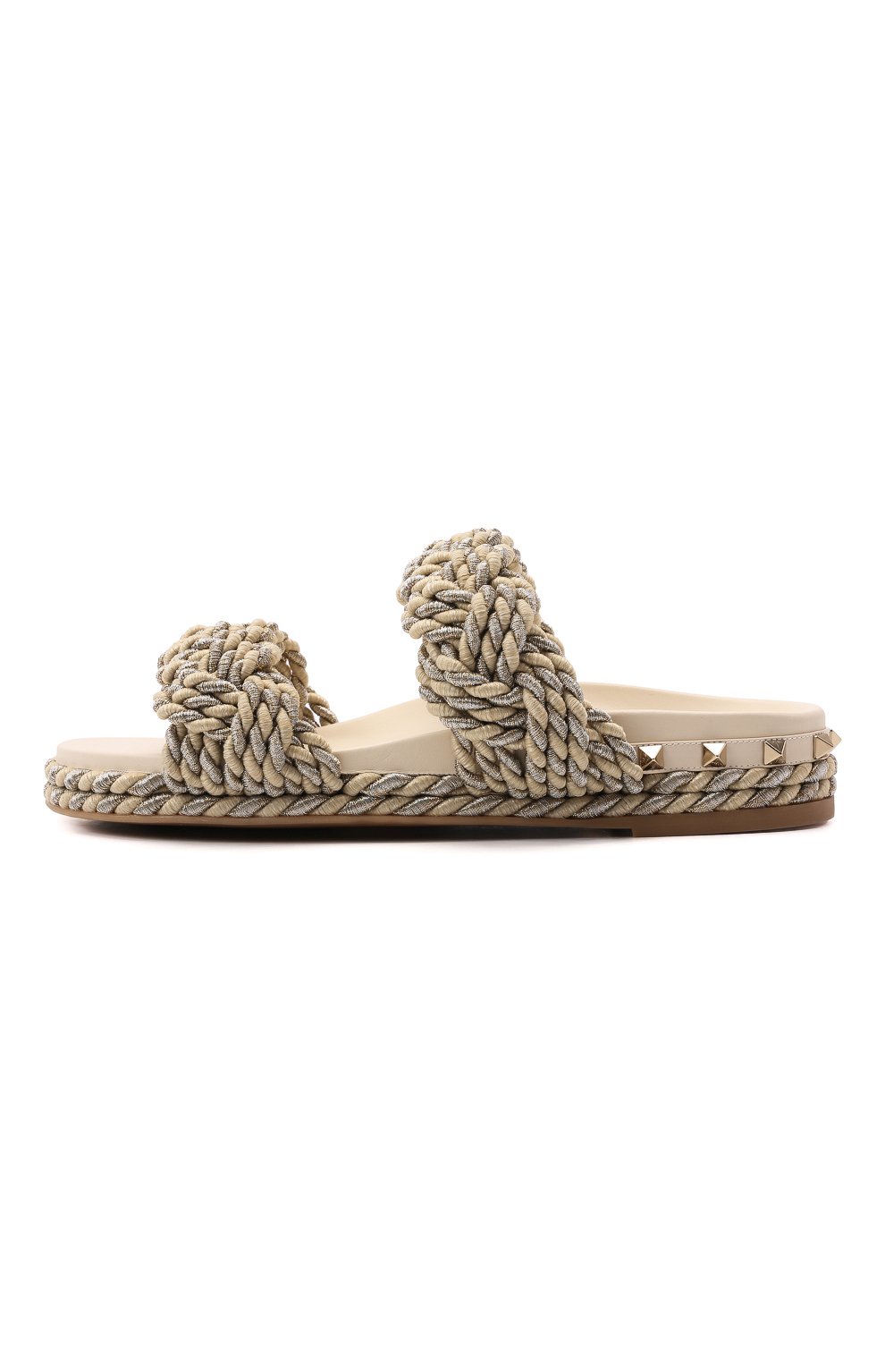 Текстильные шлепанцы rockstud torchon VALENTINO, арт. XW2S0DN1/EMP, фото 4