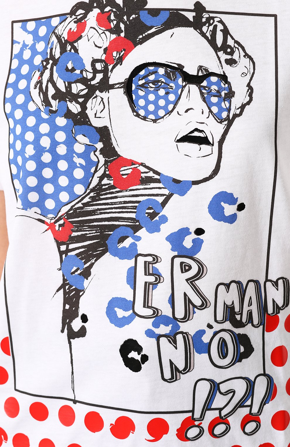 Хлопковая футболка ERMANNO ERMANNO SCERVINO белого цвета по цене 15500 руб., арт. 46T TS13 JC0, фото 5 Хлопковая футболка ERMANNO ERMANNO SCERVINO, арт. 46T TS13 JC0, фото 5