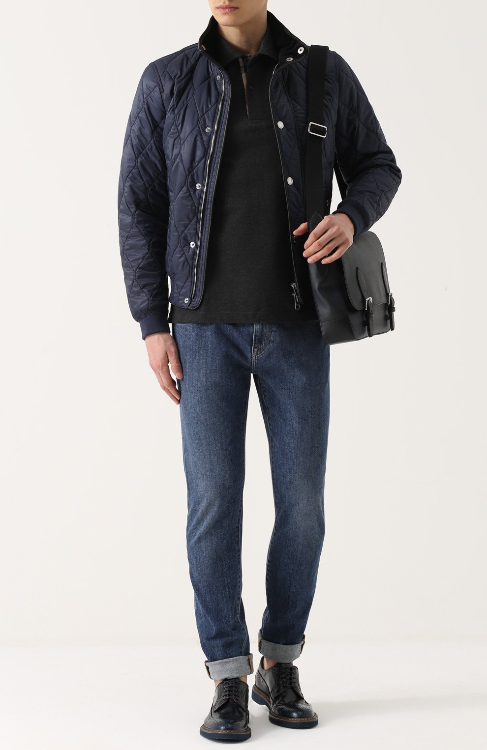 Стеганый бомбер на молнии с воротником стойкой BURBERRY, арт. 4036873, фото 2