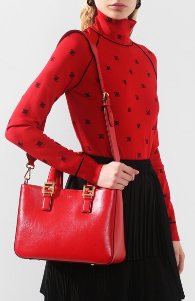 Сумка FENDI красного цвета по цене 252500 руб., арт. 8BH367 A9Y0, фото 5 Сумка FENDI, арт. 8BH367 A9Y0, фото 5