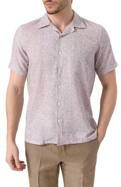 Рубашка из хлопка и льна CANALI, арт. CSM3055/GL03520, фото 3