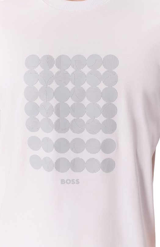 Хлопковая футболка BOSS Green 50537845 Белый  50537845 Фото 5
