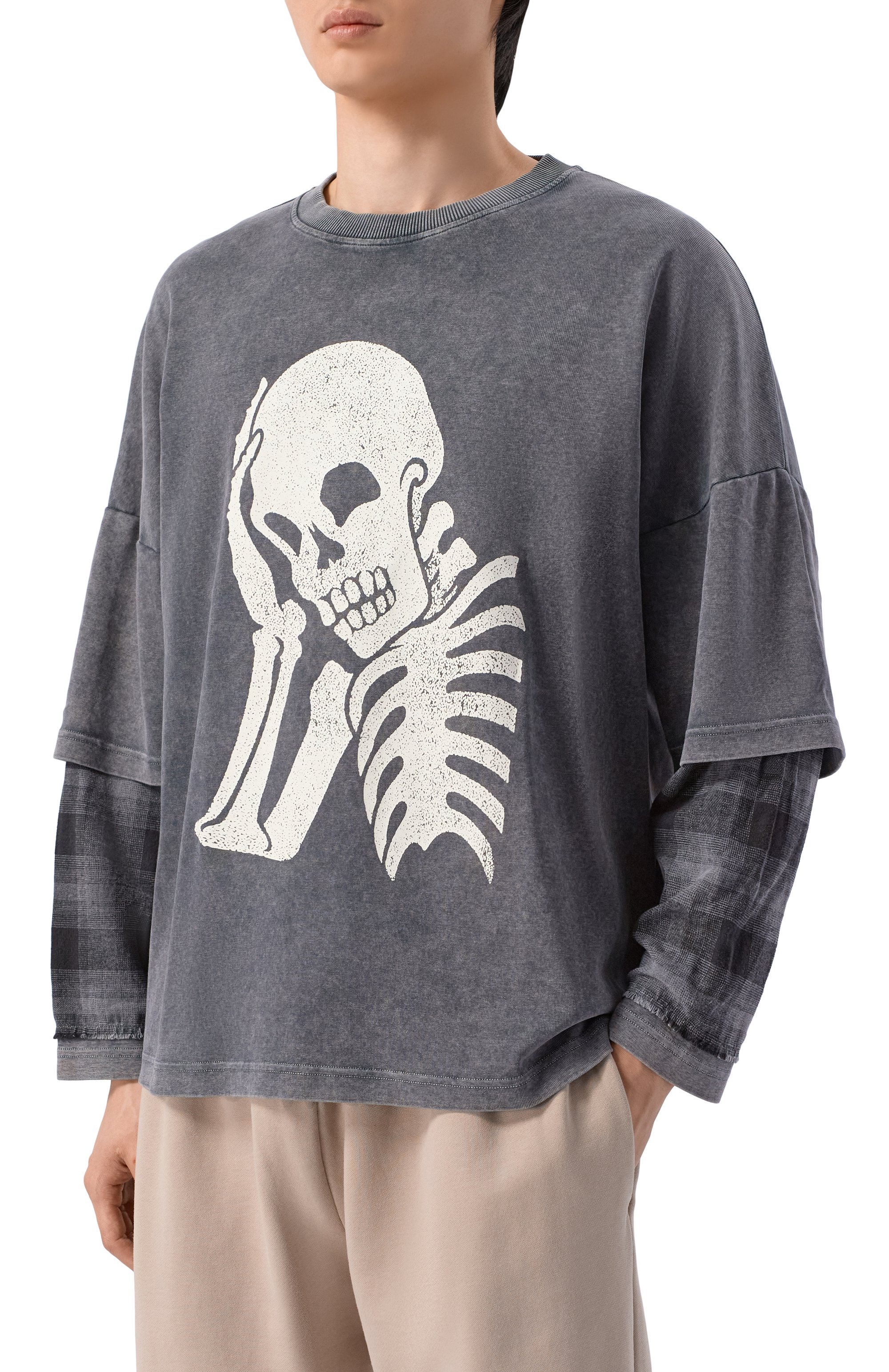 Хлопковый лонгслив PALM ANGELS, арт. PMAB05ES26JER001, фото 3