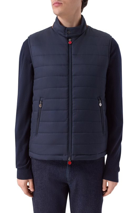 Утепленный жилет Kiton UW2195V0422H02/48-60 Синий  UW2195V0422H02/48-60 Фото 3
