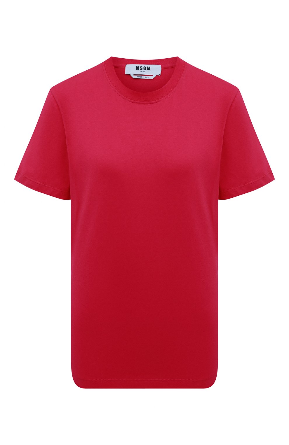 Хлопковая футболка MSGM фуксия цвета по цене 12800 руб., арт. 3341MDM185 227798, фото 1 Хлопковая футболка MSGM, арт. 3341MDM185 227798, фото 1