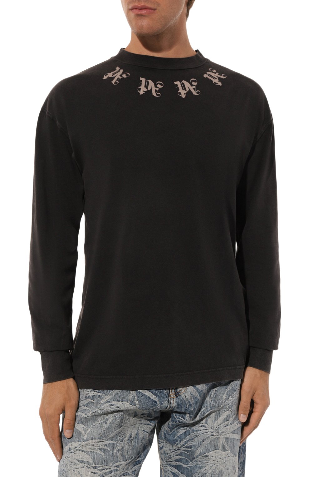 Хлопковый лонгслив PALM ANGELS, арт. PMAB002F24JER001, фото 3