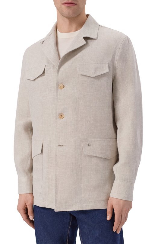 Льняная куртка Stefano Ricci SP008166/VT0002 Бежевый  SP008166/VT0002 Фото 3