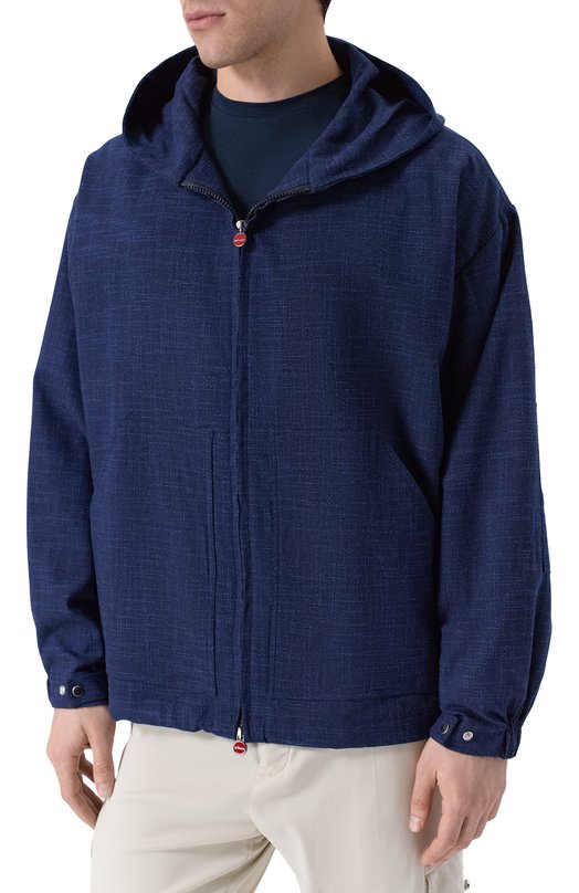 Куртка из шерсти и шелка Kiton UMC015K0629G03 Синий  UMC015K0629G03 Фото 3