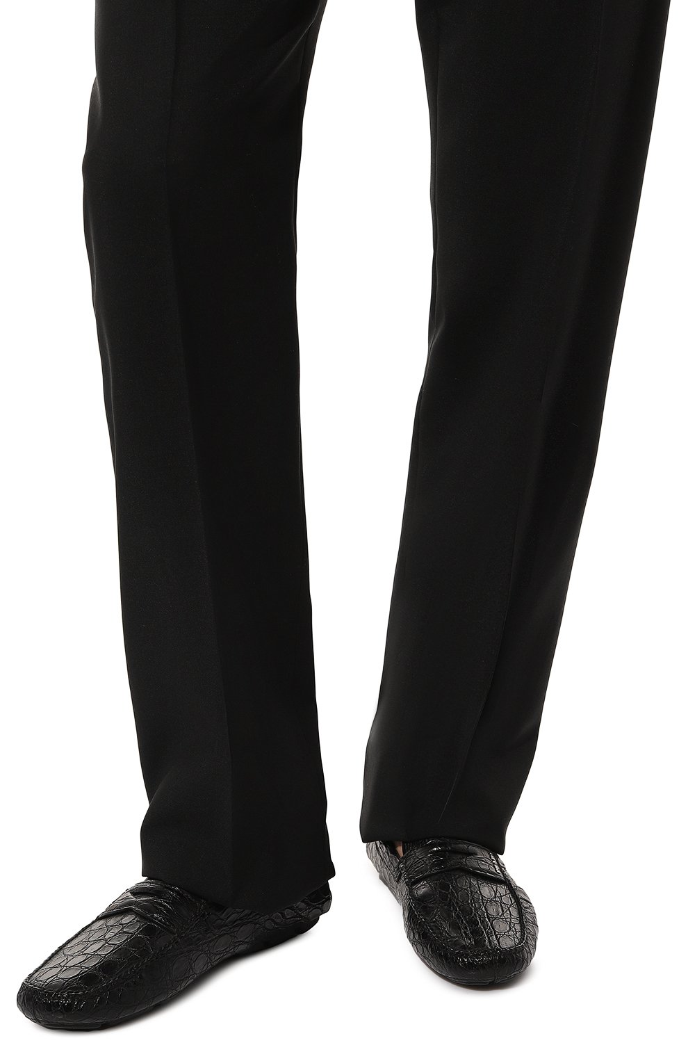 Мокасины из кожи каймана PRADA черного цвета по цене 255000 руб., арт. 2DD158-XNL-F0002-U00F, фото 3 Мокасины из кожи каймана PRADA, арт. 2DD158-XNL-F0002-U00F, фото 3