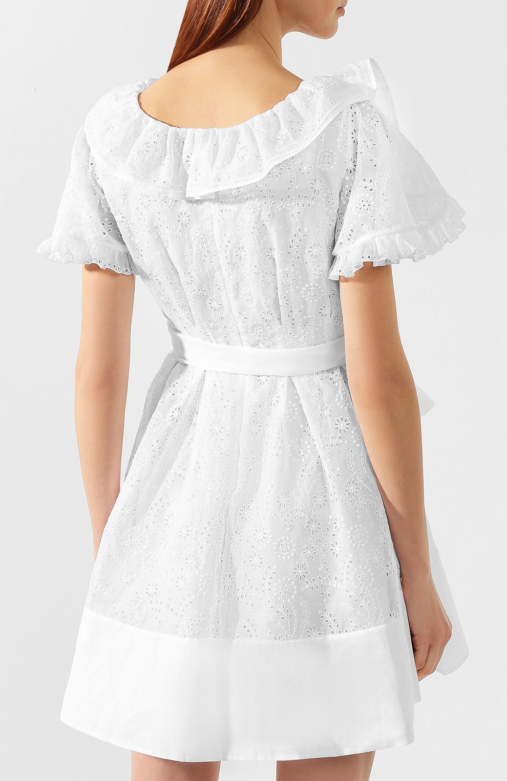 Хлопковое платье VALENTINO белого цвета по цене 361000 руб., арт. RB3VAL204G4, фото 4 Хлопковое платье VALENTINO, арт. RB3VAL204G4, фото 4
