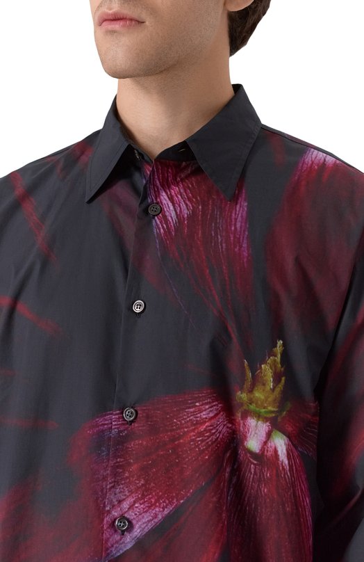 Хлопковая рубашка Dries Van Noten 020732-2007-900 Серый  020732-2007-900 Фото 5