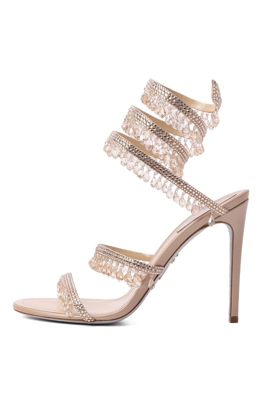 Текстильные босоножки Chandelier 105 Rene Caovilla C12535-105/R001 Бежевый  C12535-105/R001 Фото 4