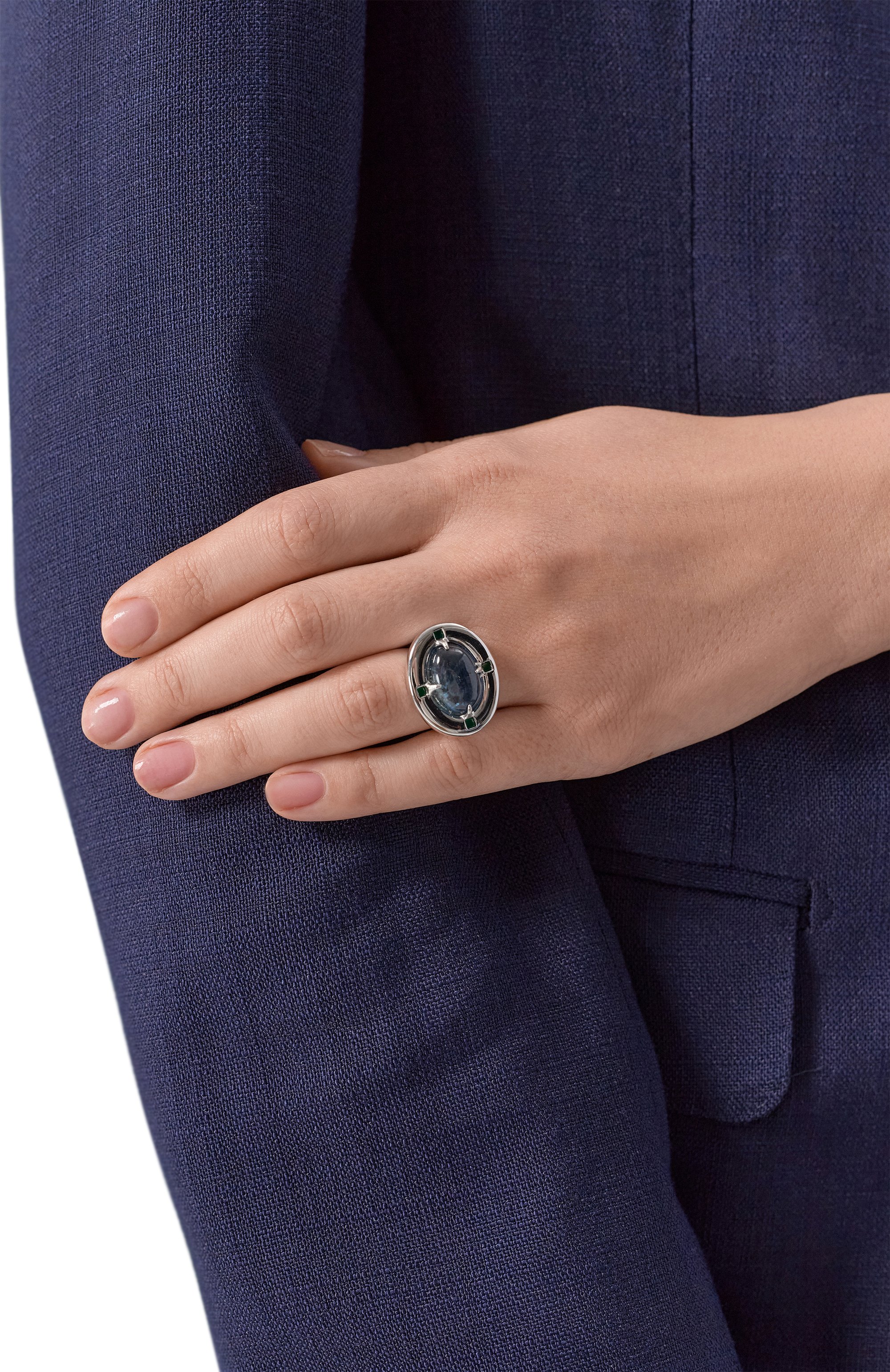 Кольцо ai с кианитом и агатами MOONKA, арт. ai-bg-r-kh, фото 2