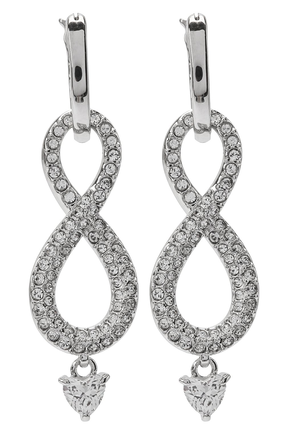 Серьги infinity SWAROVSKI серебряного цвета по цене 7740 руб., арт. 5520578, фото 1 Серьги infinity SWAROVSKI, арт. 5520578, фото 1