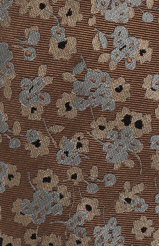 Шелковый галстук Canali 18/HJ03978 Коричневый  18/HJ03978 Фото 4