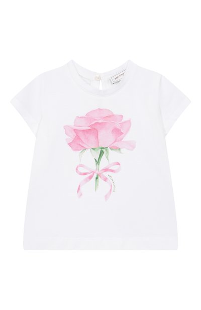 Хлопковая футболка MONNALISA, арт. 39E602