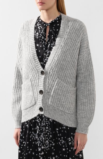 Кардиган ALLUDE серого цвета по цене 20800 руб., арт. 195/62032, фото 3 Кардиган ALLUDE, арт. 195/62032, фото 3