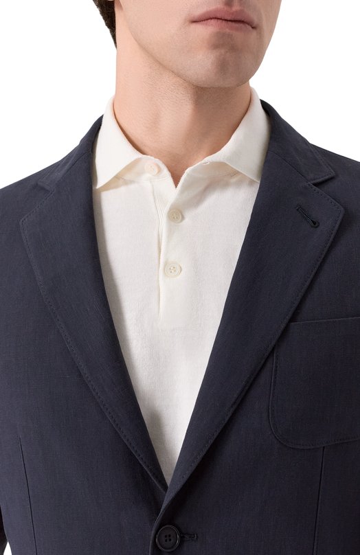 Льняной пиджак Giorgio Armani GM000140/TE10954 Синий  GM000140/TE10954 Фото 5