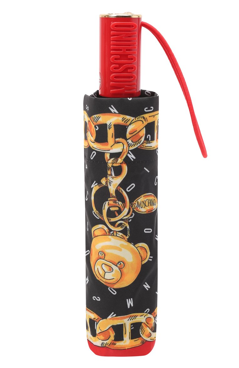 Женский складной зонт MOSCHINO черного цвета, арт. 8410-0PENCL0SE | Фото 5 (Региональные ограничения белый список (Axapta Mercury): RU; Материал: Металл, Текстиль, Синтетический материал; Нос: Не проставлено)