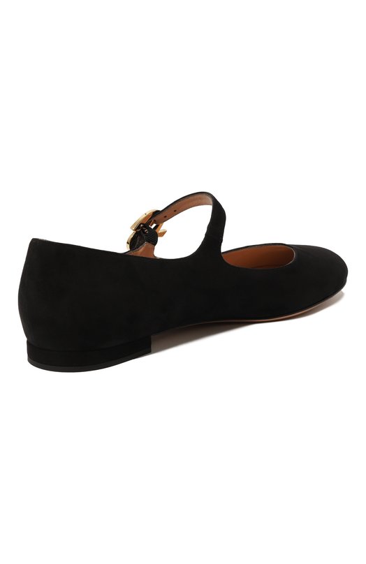 Замшевые балетки Mary Ribbon 05 Gianvito Rossi G22164.05CU0.CAMNER0 Чёрный  G22164.05CU0.CAMNER0 Фото 5