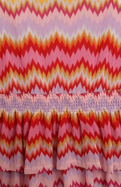 Детское сарафан MISSONI разноцветного цвета, арт. MU1B92/Q0047/4-10 | Фото 3 (Рукава: Короткие; Девочки Кросс-КТ: Сарафан-одежда; Материал внешний: Синтетический материал, Хлопок; Матери�ал сплава: Проставлено; Драгоценные камни: Проставлено; Ростовка одежда: 4 года | 104 см, 6 лет | 116 см, 10 - 11 лет | 140 - 146см, 8 лет | 128 см)