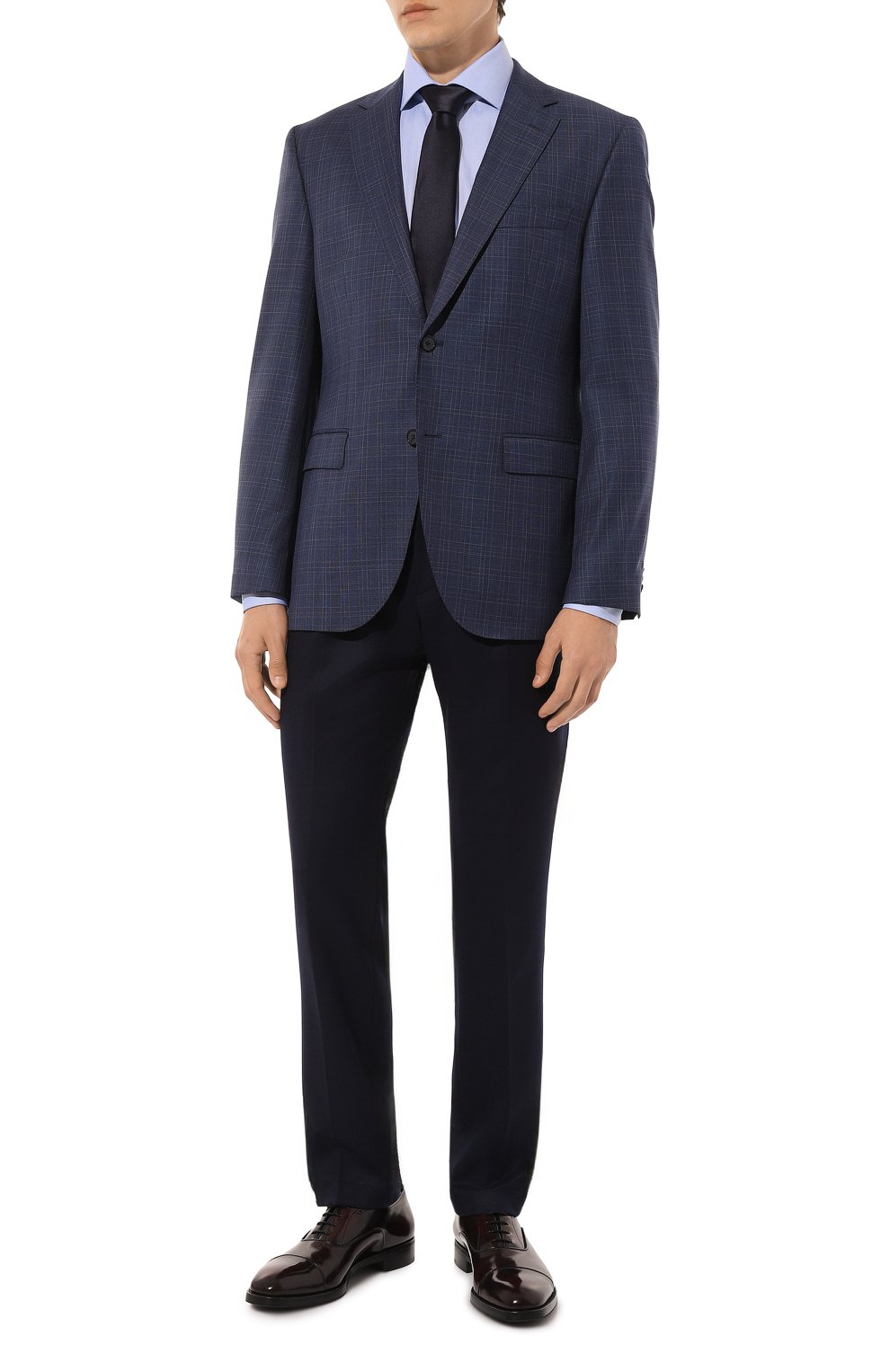 Шерстяные брюки BERWICH темно-синего цвета по цене 41700 руб., арт. BERT0/VB8996, фото 2 Шерстяные брюки BERWICH, арт. BERT0/VB8996, фото 2