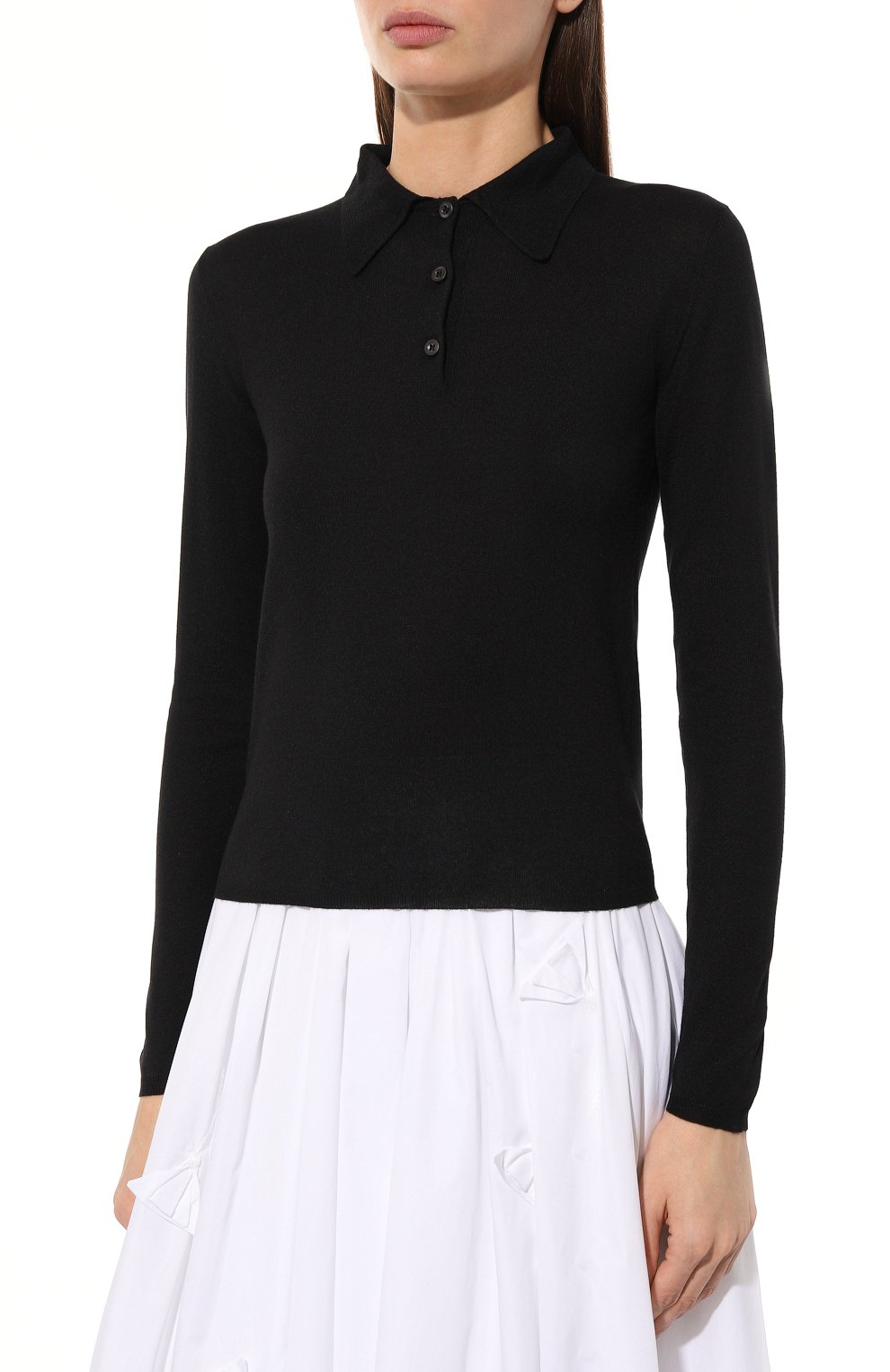 Поло из кашемира и шелка PRADA, арт. P24N1H-10G4-F0002-221, фото 3