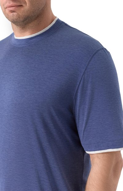 Футболка из шелка и хлопка BRUNELLO CUCINELLI, арт. MR8337427W, фото 5