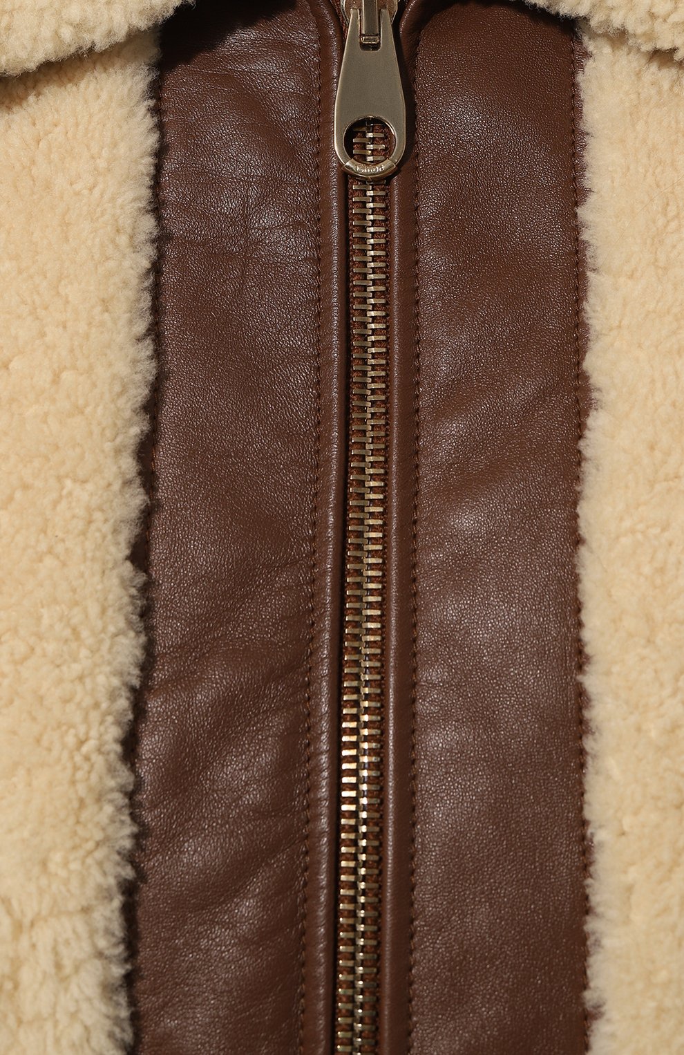 Кожаная куртка с меховой отделкой CHLOÉ, арт. CHC23ACV05/204, фото 5