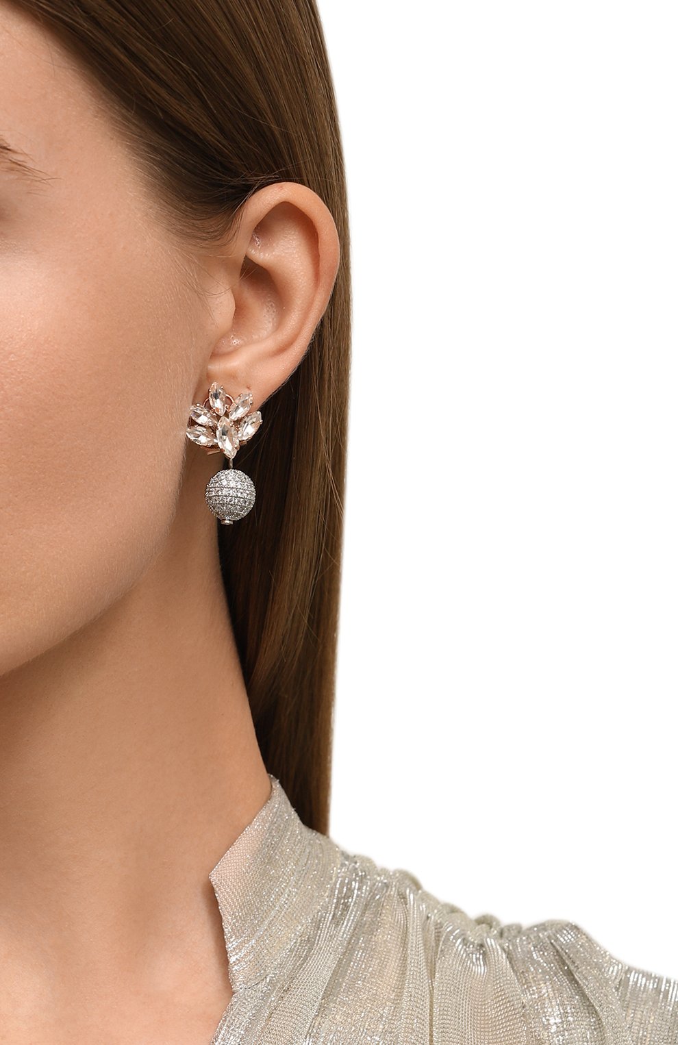 Серьги ANTON HEUNIS золотого цвета по цене 18300 руб., арт. SSR3.101, фото 2 Серьги ANTON HEUNIS, арт. SSR3.101, фото 2