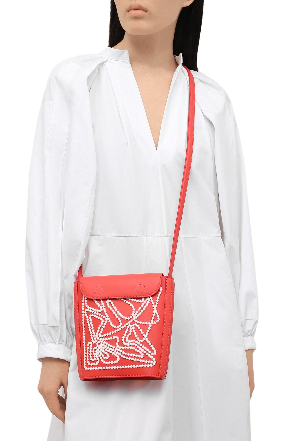 Сумка flat bucket LORO PIANA кораллового цвета по цене 372500 руб., арт. FAL6585, фото 2 Сумка flat bucket LORO PIANA, арт. FAL6585, фото 2