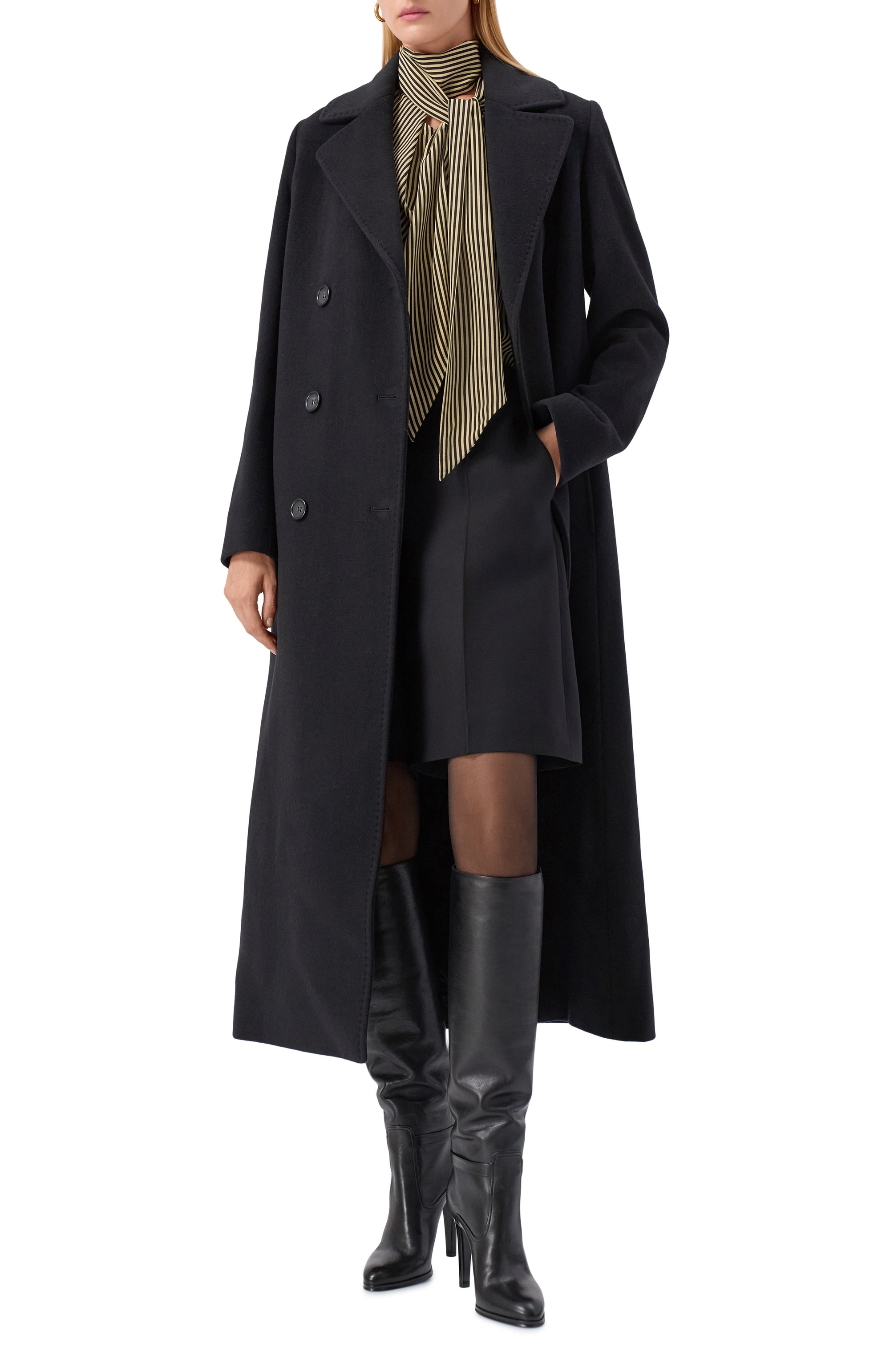 Кожаные сапоги diane SAINT LAURENT, арт. 743797/25V00, фото 3