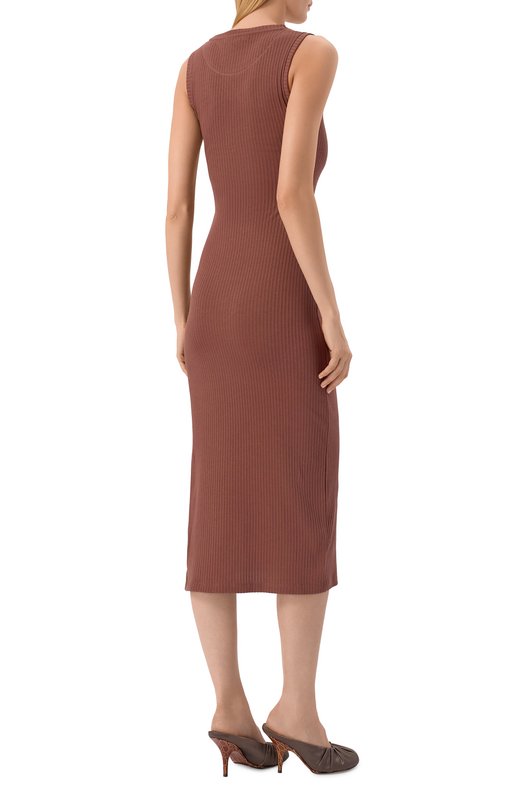 Хлопковое платье Marni ABJE1542S0/UTC600 Коричневый  ABJE1542S0/UTC600 Фото 3