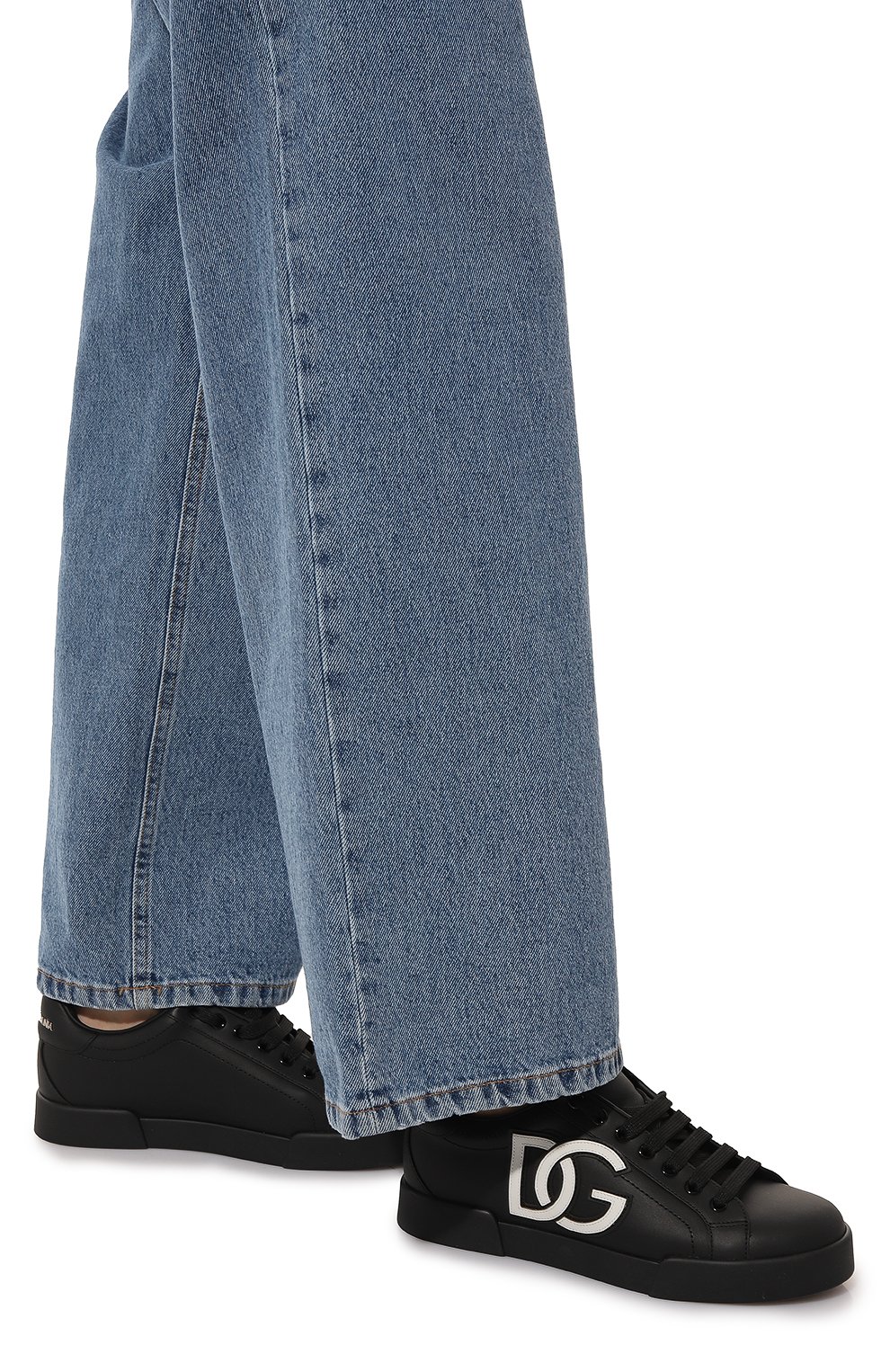 Кожаные кеды portofino DOLCE & GABBANA, арт. CK1545/AC330, фото 3