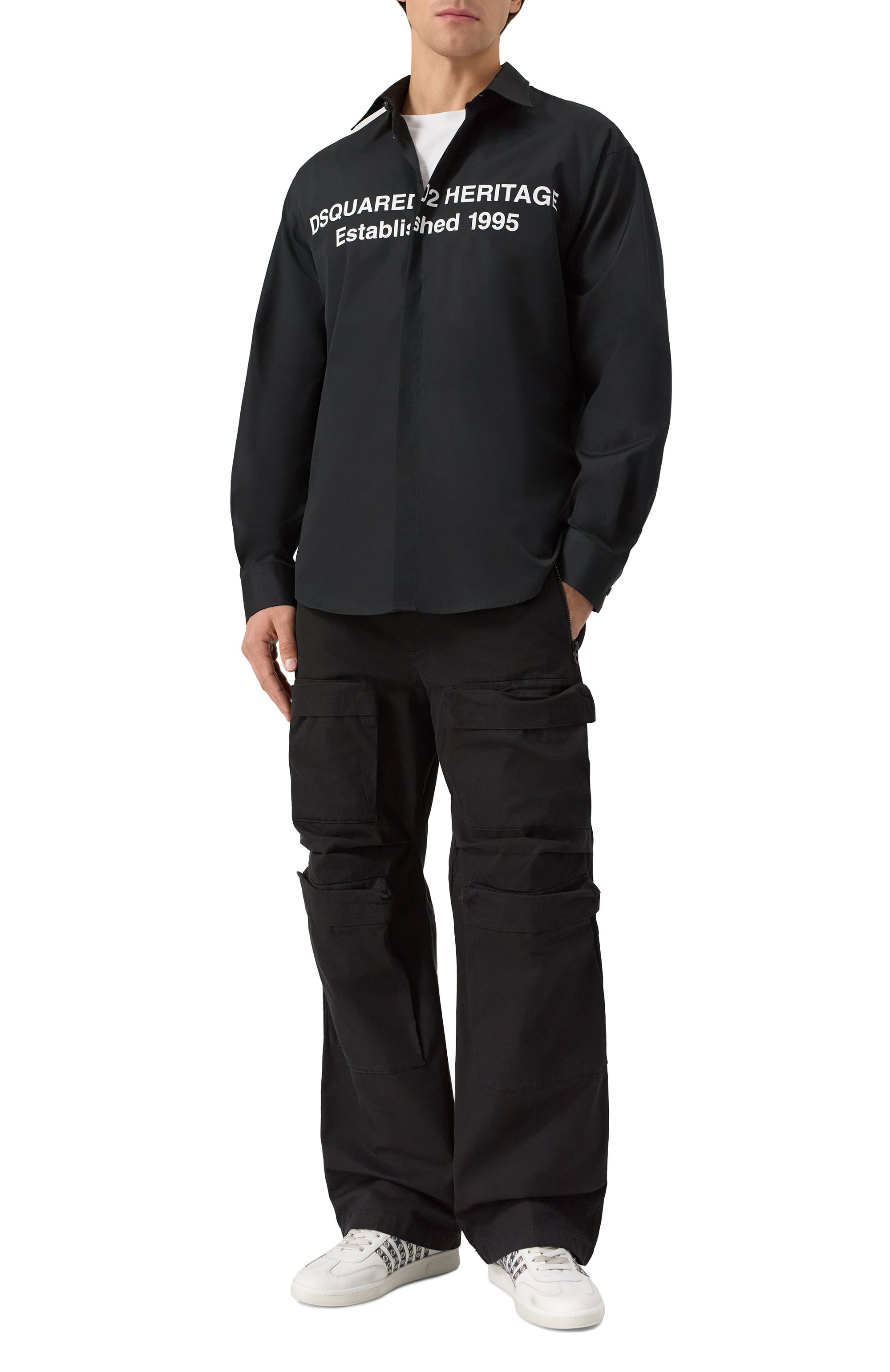 Хлопковая рубашка DSQUARED2, арт. S74DM0949/S36275, фото 2