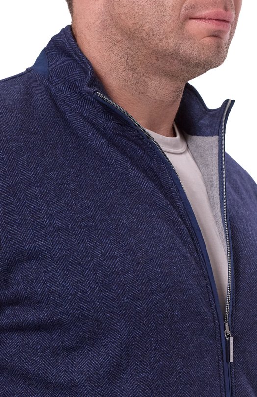Толстовка из шерсти и хлопка Capobianco 19M454.SP00./58 Синий  19M454.SP00./58 Фото 5