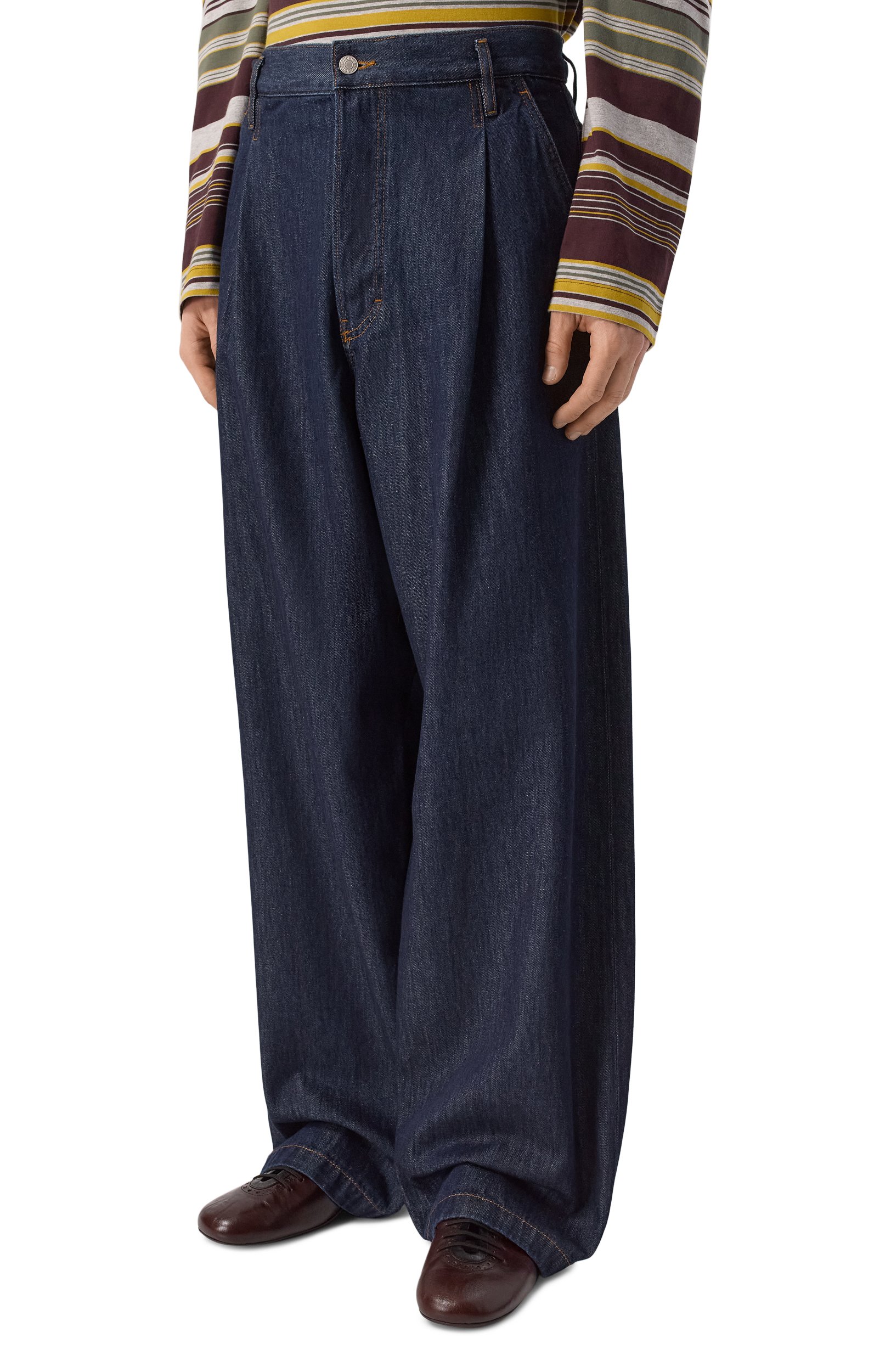 Джинсы DRIES VAN NOTEN темно-синего цвета по цене 64850 руб., арт. 020936/4401, фото 3 Джинсы DRIES VAN NOTEN, арт. 020936/4401, фото 3