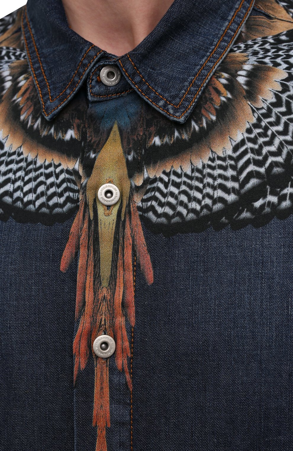 Джинсовая рубашка MARCELO BURLON, арт. CMYD014S21DEN001, фото 5