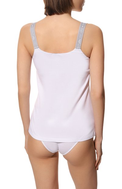 Хлопковая майка EMPORIO ARMANI белого цвета по цене 4310 руб., арт. 164237/2F227, фото 3 Хлопковая майка EMPORIO ARMANI, арт. 164237/2F227, фото 3