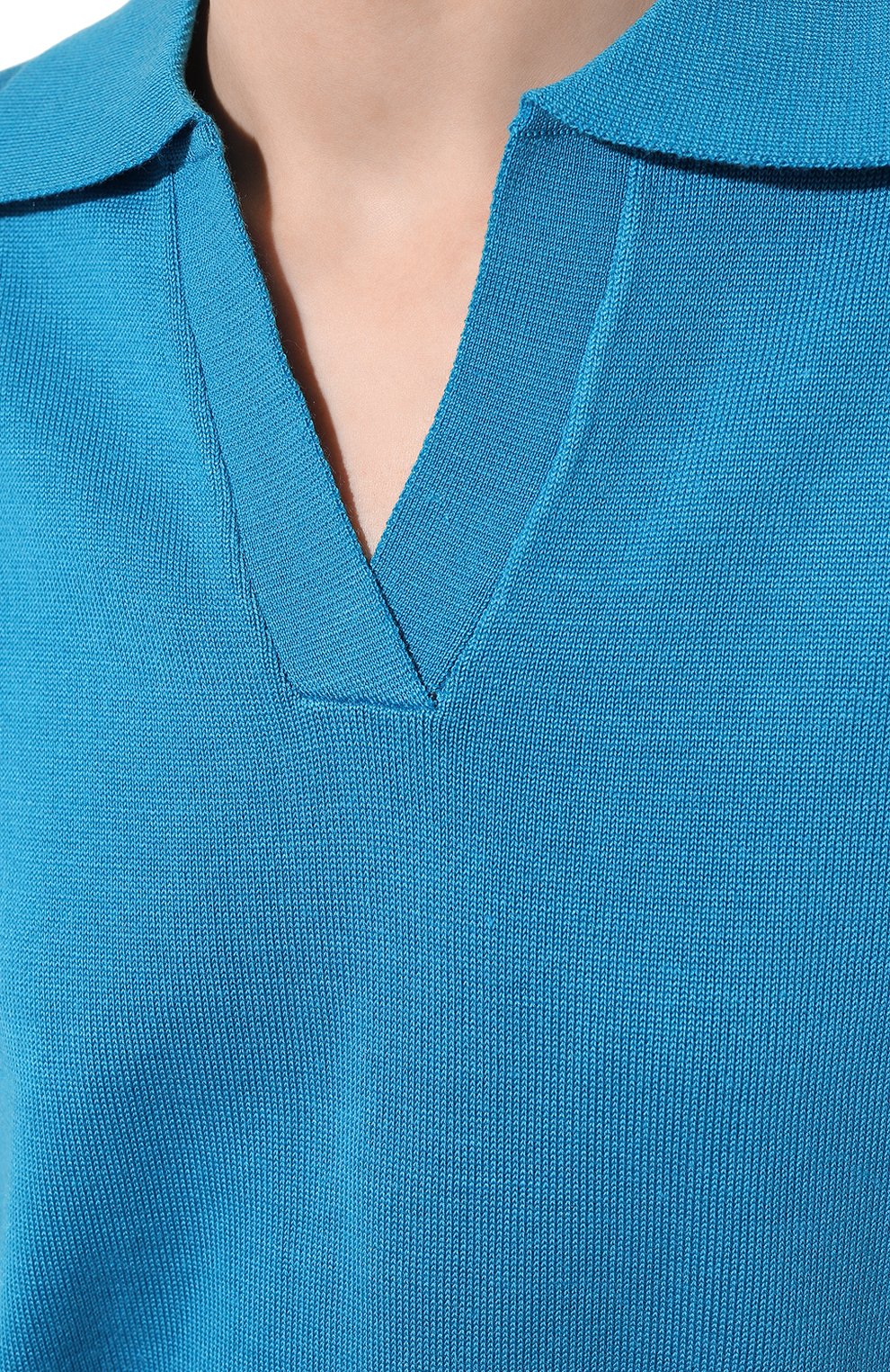 Пуловер из вискозы и шелка SEVEN LAB голубого цвета по цене 17430 руб., арт. CHR4.LK.0005.400, фото 5 Пуловер из вискозы и шелка SEVEN LAB, арт. CHR4.LK.0005.400, фото 5