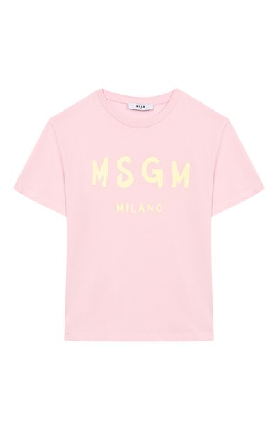Хлопковая футболка MSGM KIDS, арт. S6MSJUTH001
