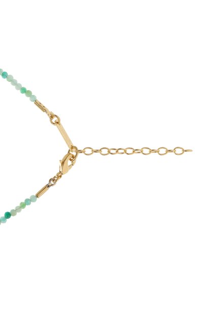 Колье HANKA_IN зеленого цвета по цене 16700 руб., арт. EYE-CH-AMA-CAL-1M, фото 4 Колье HANKA_IN, арт. EYE-CH-AMA-CAL-1M, фото 4