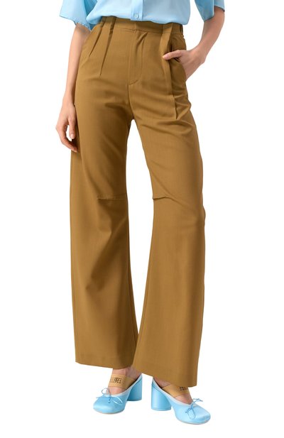 Шерстяные брюки MM6, арт. S52KA0517/M35080, фото 3