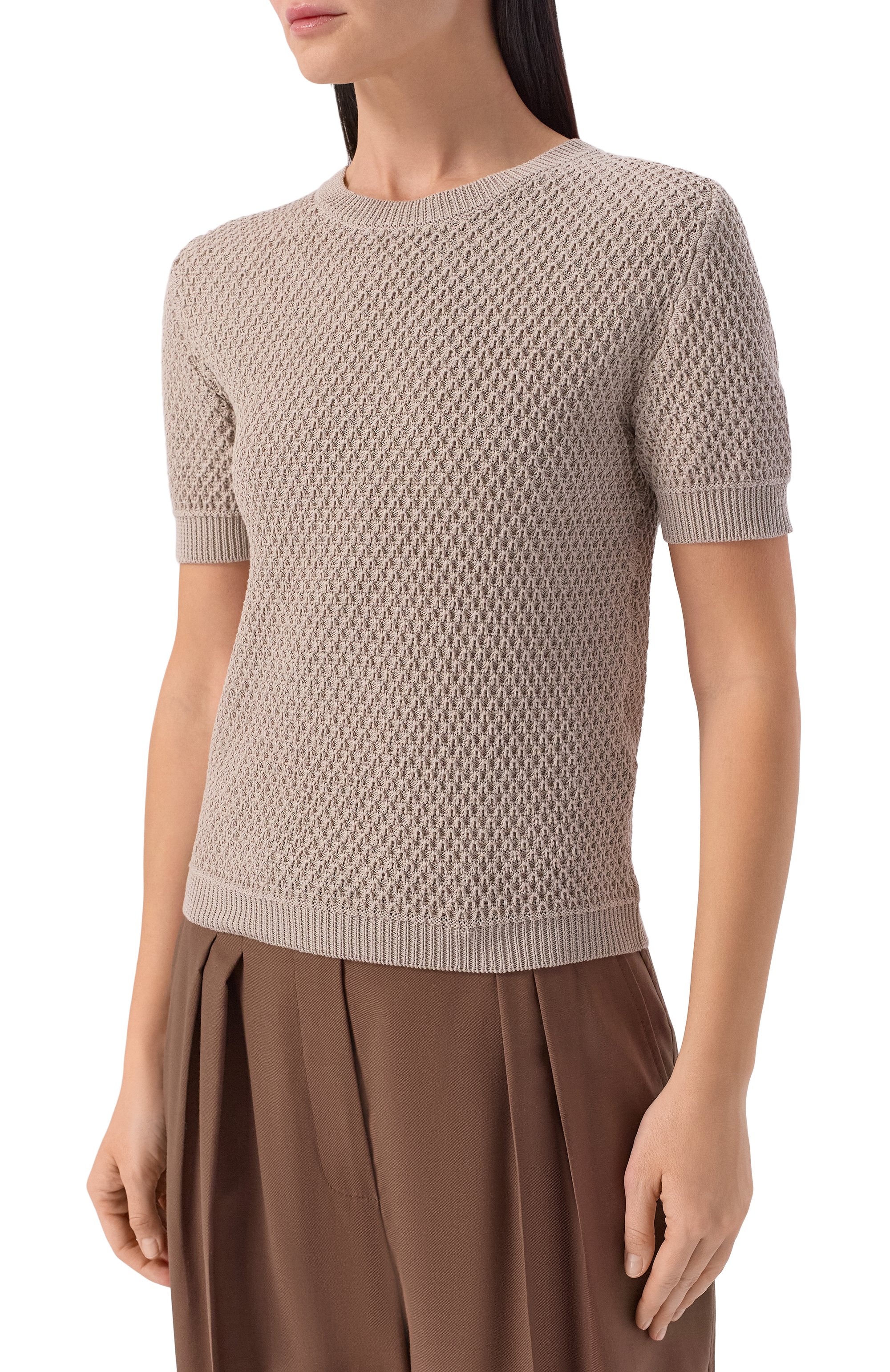 Пуловер из шелка и хлопка MVST бежевого цвета по цене 98200 руб., арт. M26.2PW.K216/Y203, фото 3 Пуловер из шелка и хлопка MVST, арт. M26.2PW.K216/Y203, фото 3