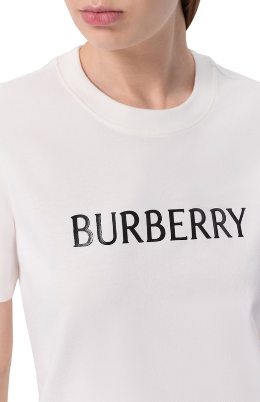 Хлопковая футболка Burberry 8118978 Белый  8118978 Фото 5