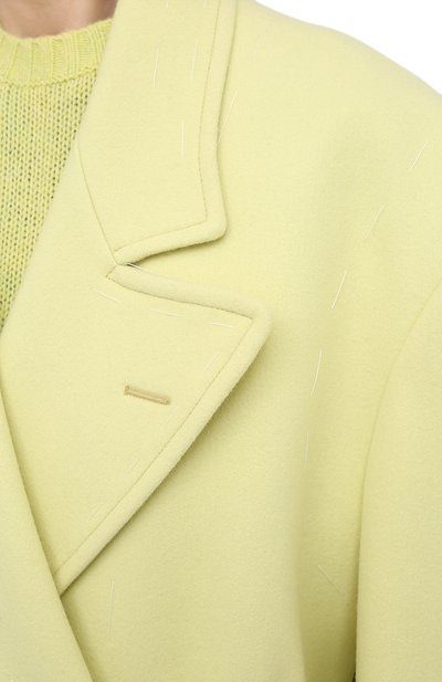 Шерстяное пальто MAISON MARGIELA светло-зеленого цвета по цене 262000 руб., арт. S29AA0257/S53206, фото 5 Шерстяное пальто MAISON MARGIELA, арт. S29AA0257/S53206, фото 5